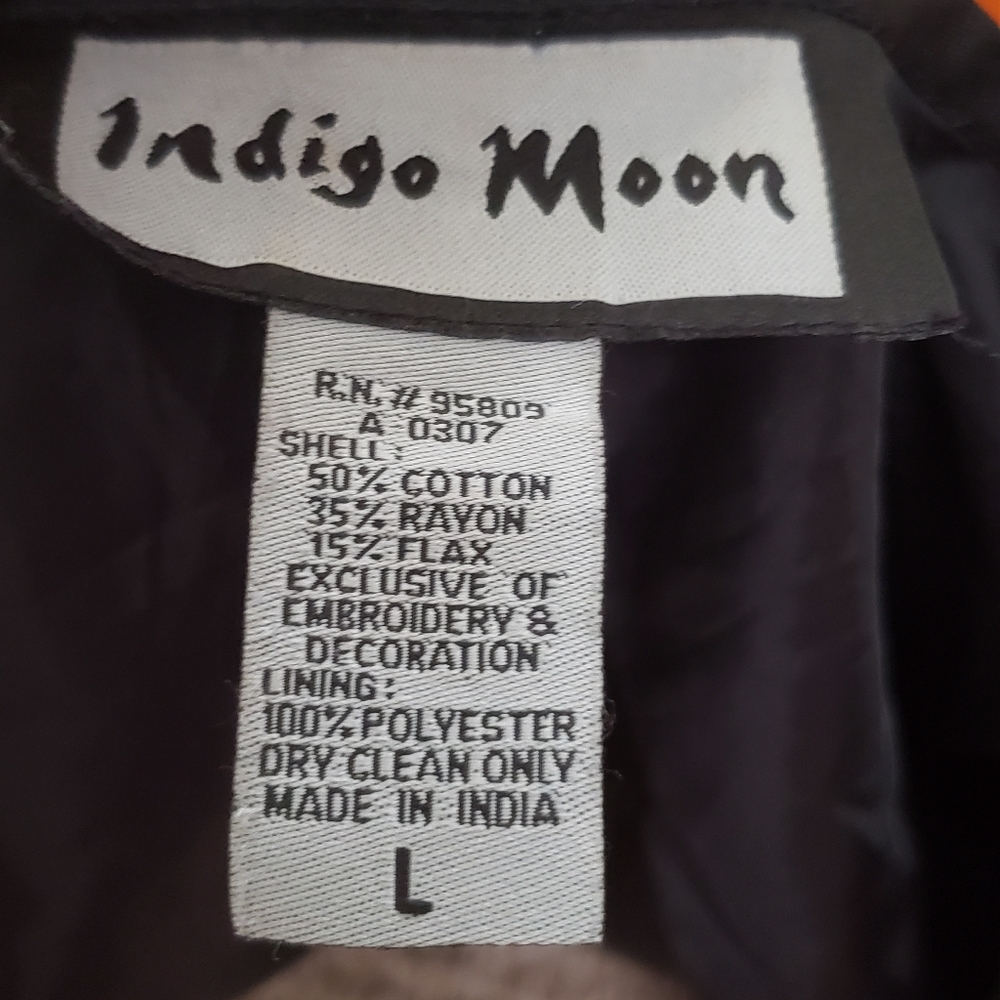 Indigo Moon Patch Work Jacket Rainbow Jacket Size… - image 5